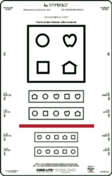 A Front Of Peri Vision Screening Chart With Lea Symbols Download