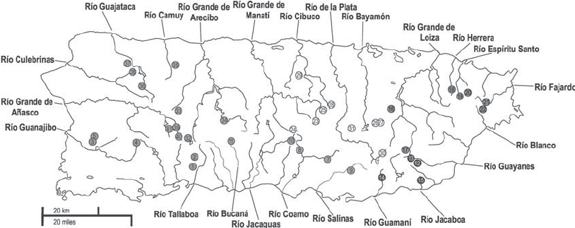 Map Of Puerto Rico With 40 Population 6 4 Collection Points 23 Download Scientific Diagram