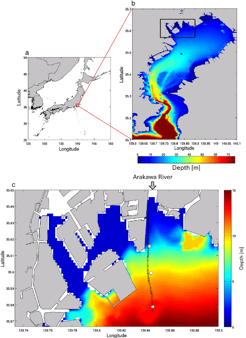 The Coastline Around Japan A Study Area In Tokyo Bay B And Around Download Scientific Diagram