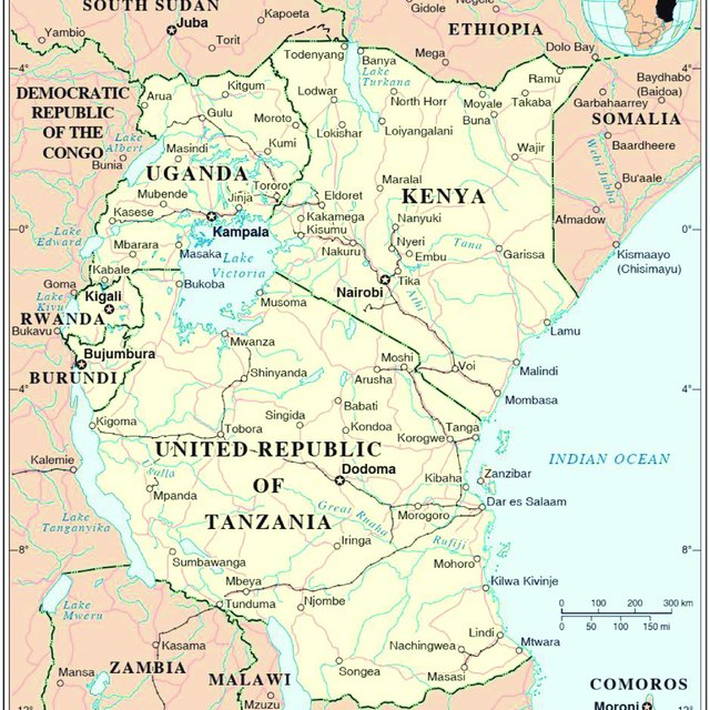Map Of East African Countries - World Map
