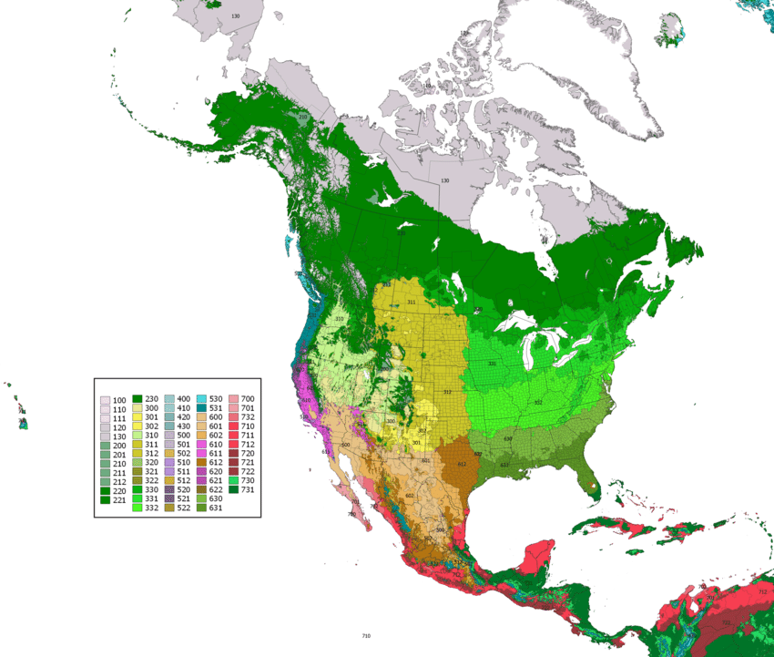 Vegetation Map Of North America