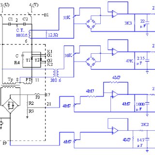 Power and measurement circuit of the high voltage unit. | Download ...