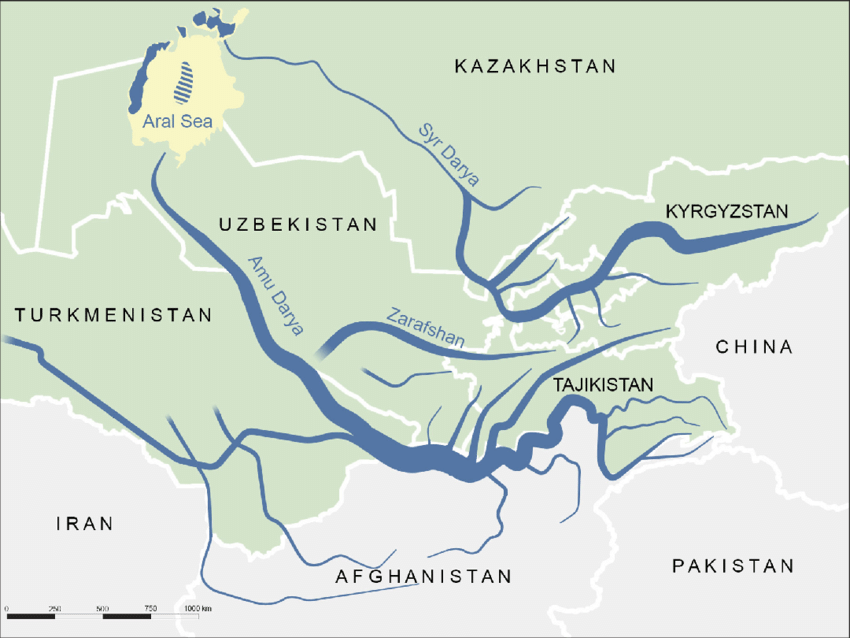 Внутренние воды азии. Вода центральной Азии. Реки центральной Азии. Карта рек центральной Азии. Водная карта центральной Азии.