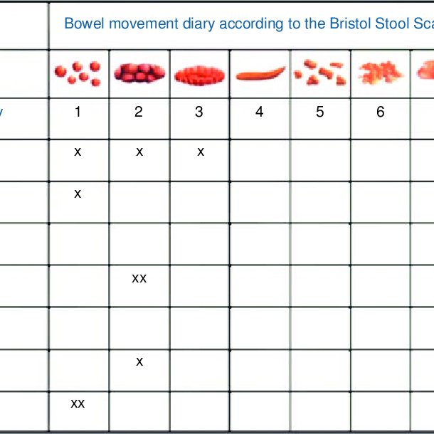 7 Day Bowel Chart