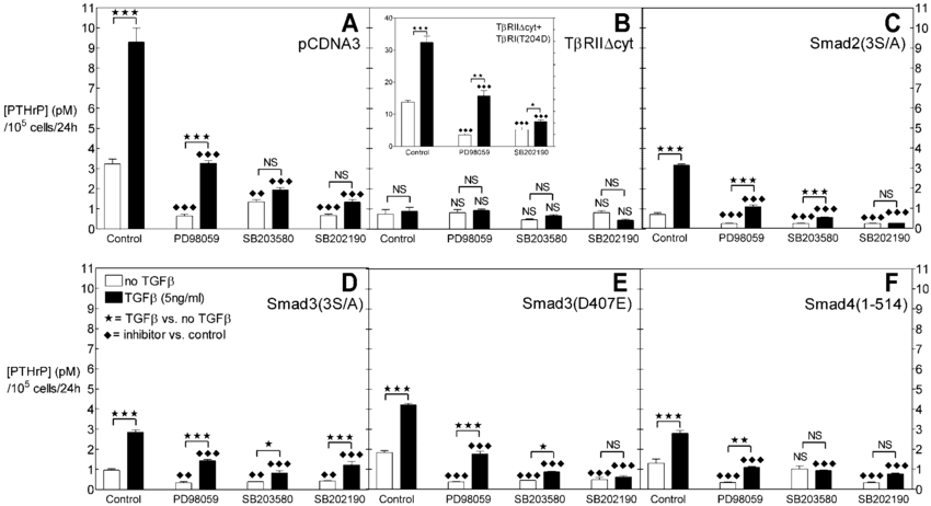 Effect Of MAP Kinase Inhibitors On PTHrP Production In MDA MB 231 Cells Expressing 