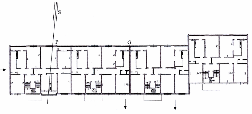 Horizontal Section Of The Building  Showing The Position