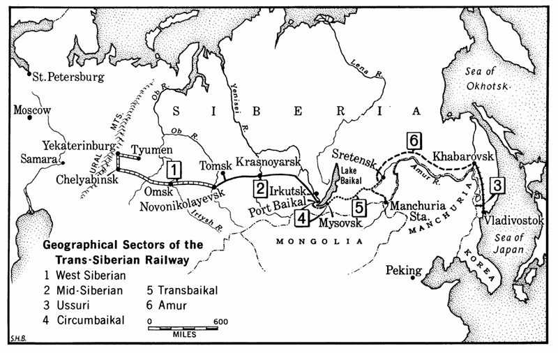 historical map of the Trans Siberian Railway. Source ...