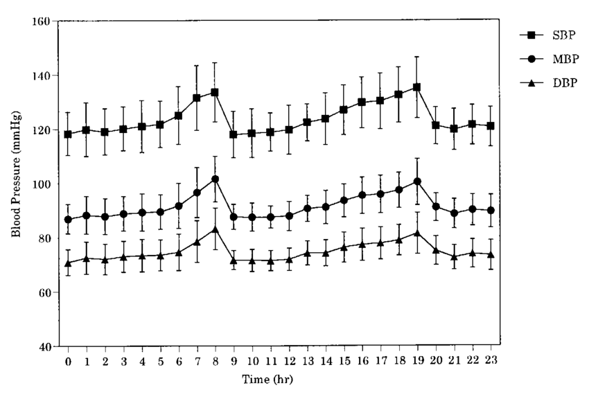 Blood Pressure Circadian Rhythm Chart