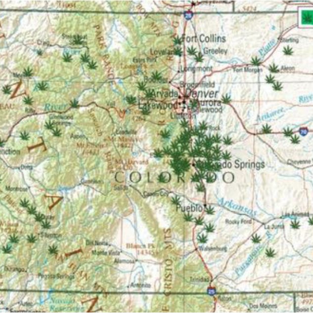 Map Of Dispensaries In Colorado - States Of America Map