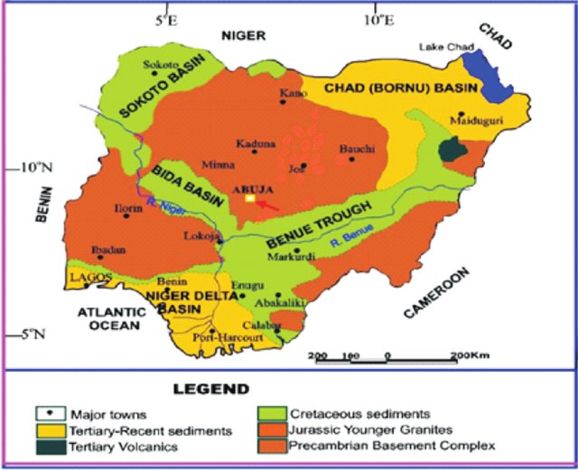 Geologic Map Of Nigeria