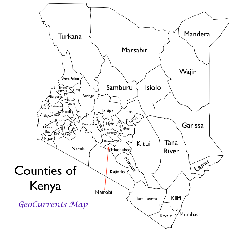 The Administrative Counties Of Kenya Adapted From