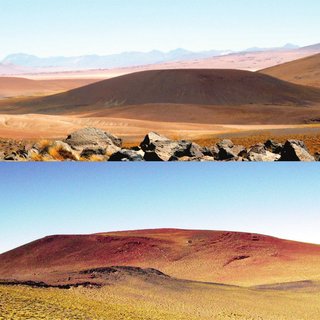 Ejemplos de conos de escorias y lavas asociadas en la región de la Puna ...