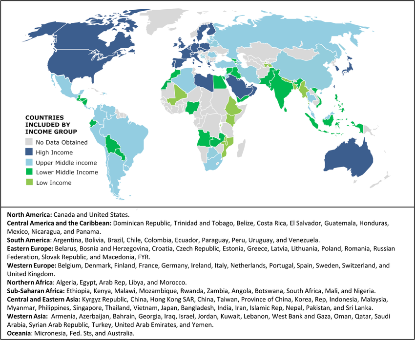 Income countries. World Bank members. World Bank statistics. Country Income Groups. World Bank Regional classification.