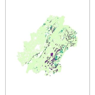 The distribution of vegetation cover types in Pailugou watershed (0 ...