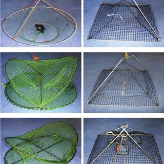 Clockwise from top left: lift net (LN), pyramid trap long side (PTLS)
