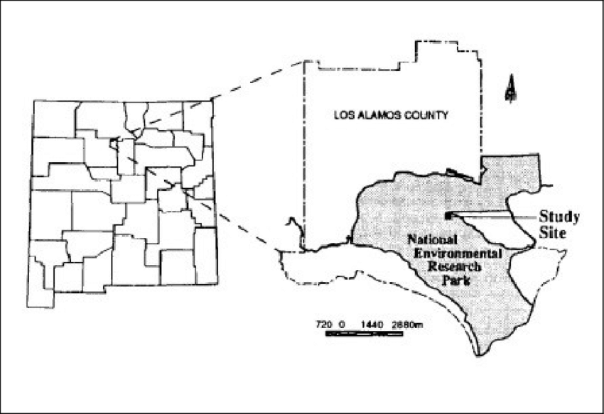 Figure1. The pinyon-juniper study site location within the Los Alamos ...