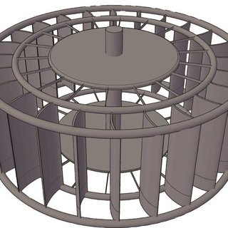 CAD design of cross-flow turbine