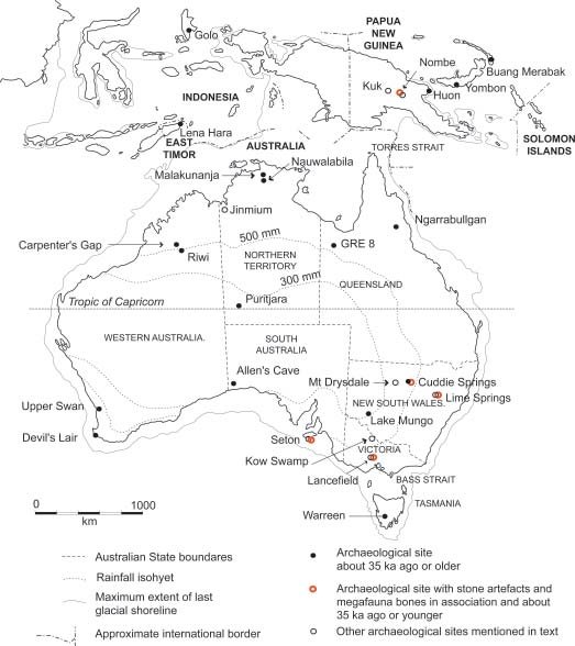 Selected archaeological sites in Australian region. Argument... | Download Scientific