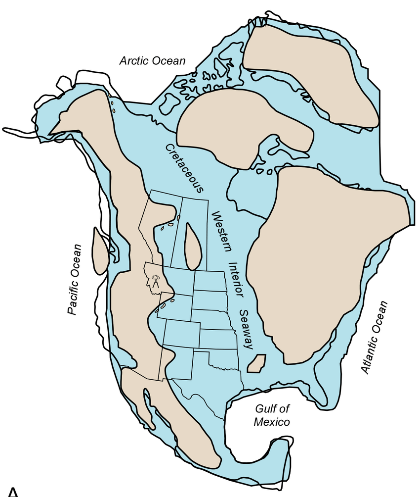 Estimated Position Of Western Interior Seaway Shorelines