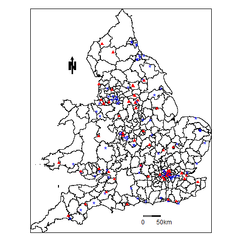 map of local authorities A Map Showing The Boundaries Of 346 Local Authorities In England map of local authorities