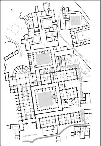 Plano do Mosteiro de Clairvaux (Claraval) em França Fonte-(Garden Visit ...