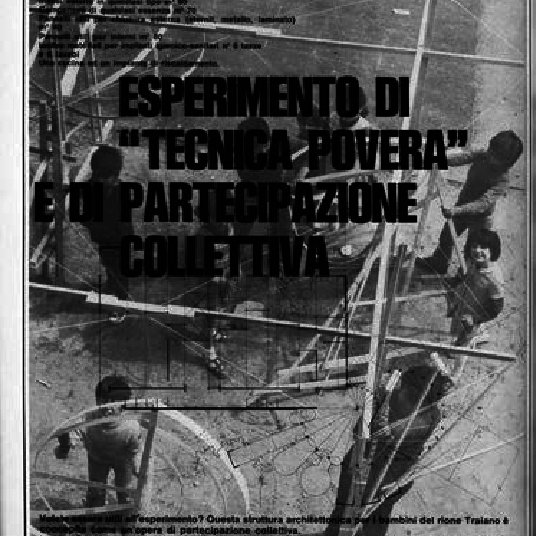 Sedia realizzata al Rione Traiano, 1974c., foto Archivio Dalisi ...