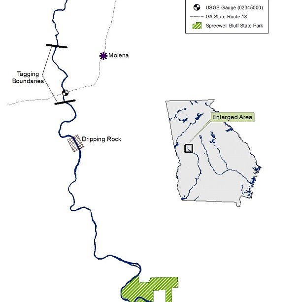 Map Of The Study Site On The Upper Flint River Georgia Showing The Download Scientific Diagram
