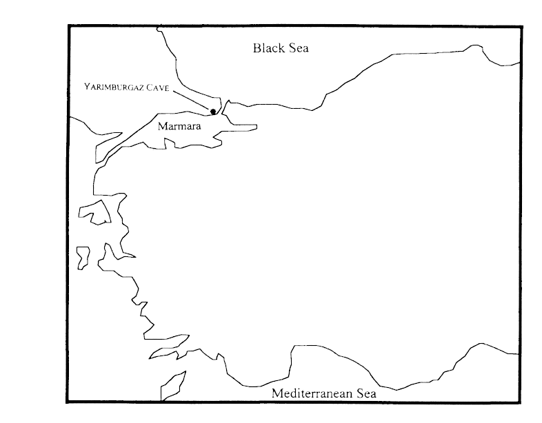 Map of western Turkey, showing location of site.