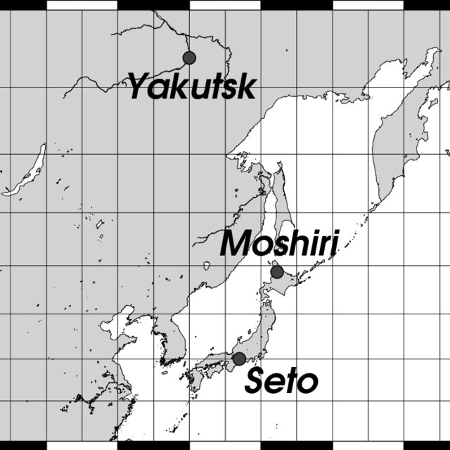 Locations Of Yakutsk Moshiri And Seto Where Our Observations Were
