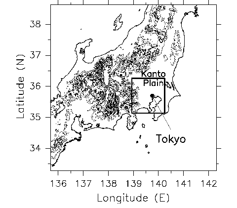 Map Of The Kanto Plain And The Surrounding Area Of Japan The Ground Download Scientific Diagram