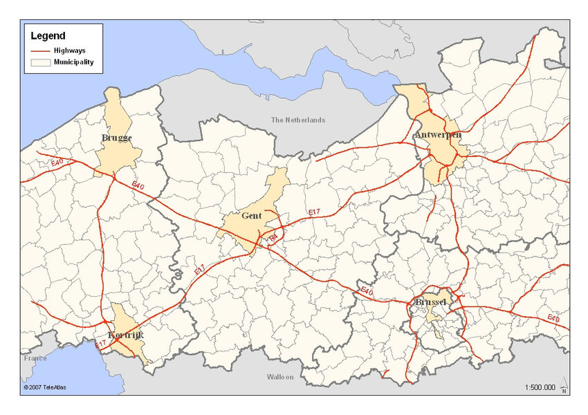 The location of Gent Source:... | Download Scientific Diagram