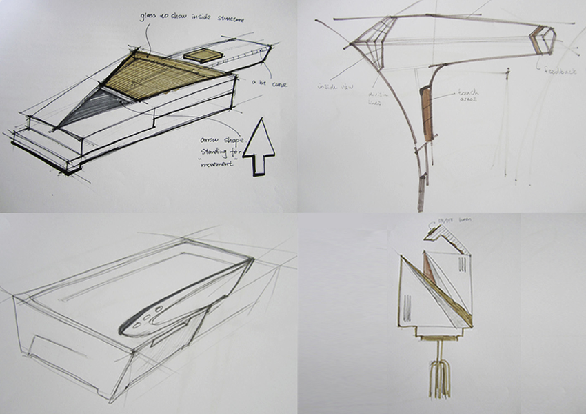 Examples of the created product designs for the condition of presenting