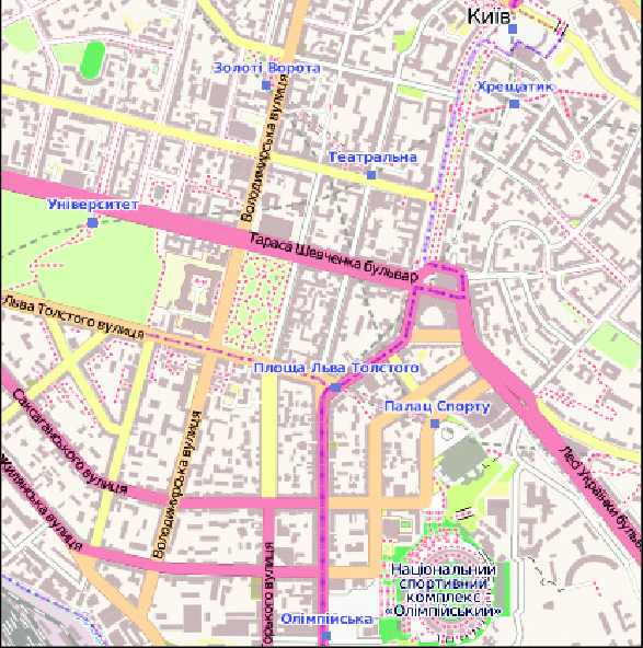 City of Kiev (PNG image) exported from OpenStreetMap. | Download ...