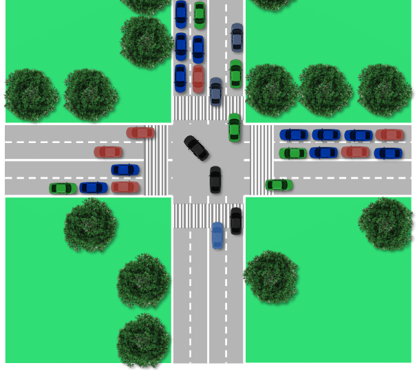 traffic light intersection