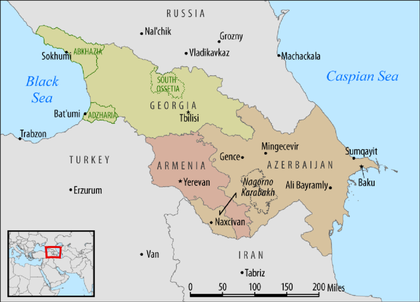 Caucasus Political Map