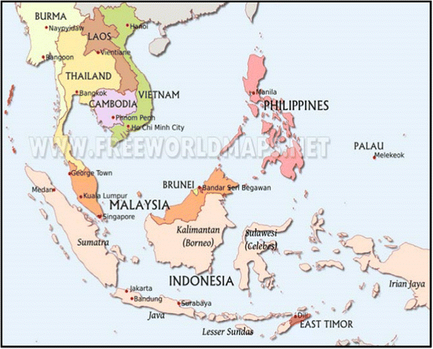 Map of Southeast Asia. Source:... | Download Scientific Diagram