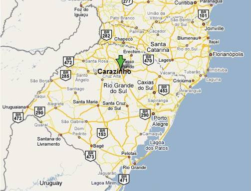 Mapa Da Localizacao Do Municipio De Carazinho E Foto Aerea Da Cidade Download Scientific Diagram