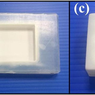 Silicone rubber molds to make test specimens for a tensile, b