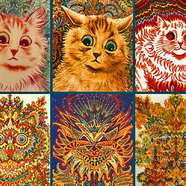 Louis-Wain -Pictures of cats and their changes with disease progression ...