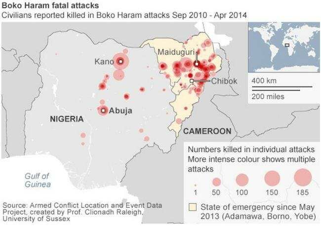 Boko Haram fatal attacks (2010-2014). | Download Scientific Diagram