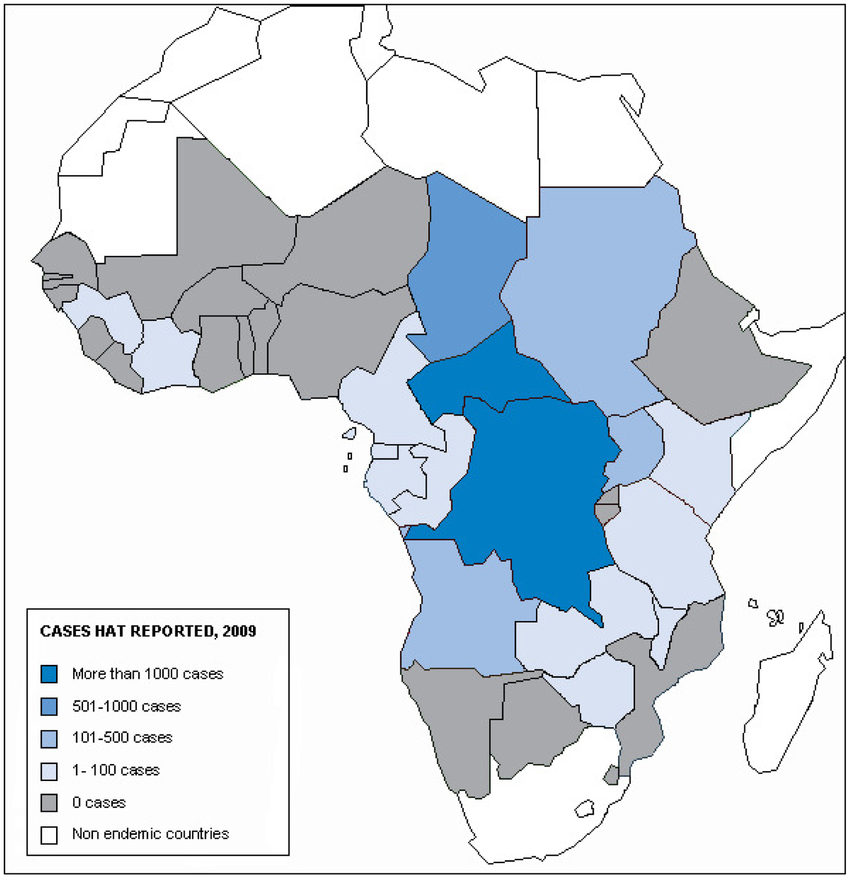 Classification Of Human African Trypanosomiasis Endemic Countries Download Scientific Diagram